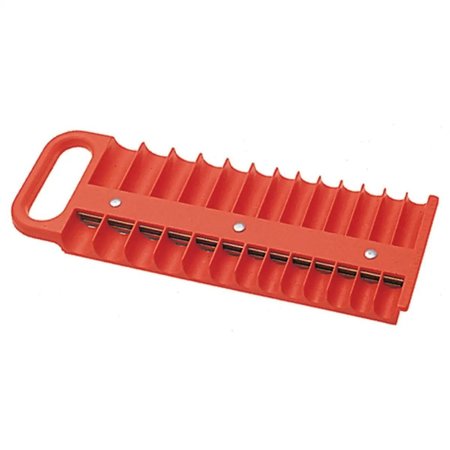 TOOL TIME CORPORATION 1/4 in. Drive Red Magnetic Socket Holder for 26 Sockets TO62906